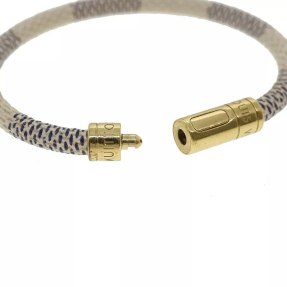 LOUIS VUITTON Damier Azur Bracelet keep it Bracelet M6138E LV Auth am3307 - Picture 4 of 7